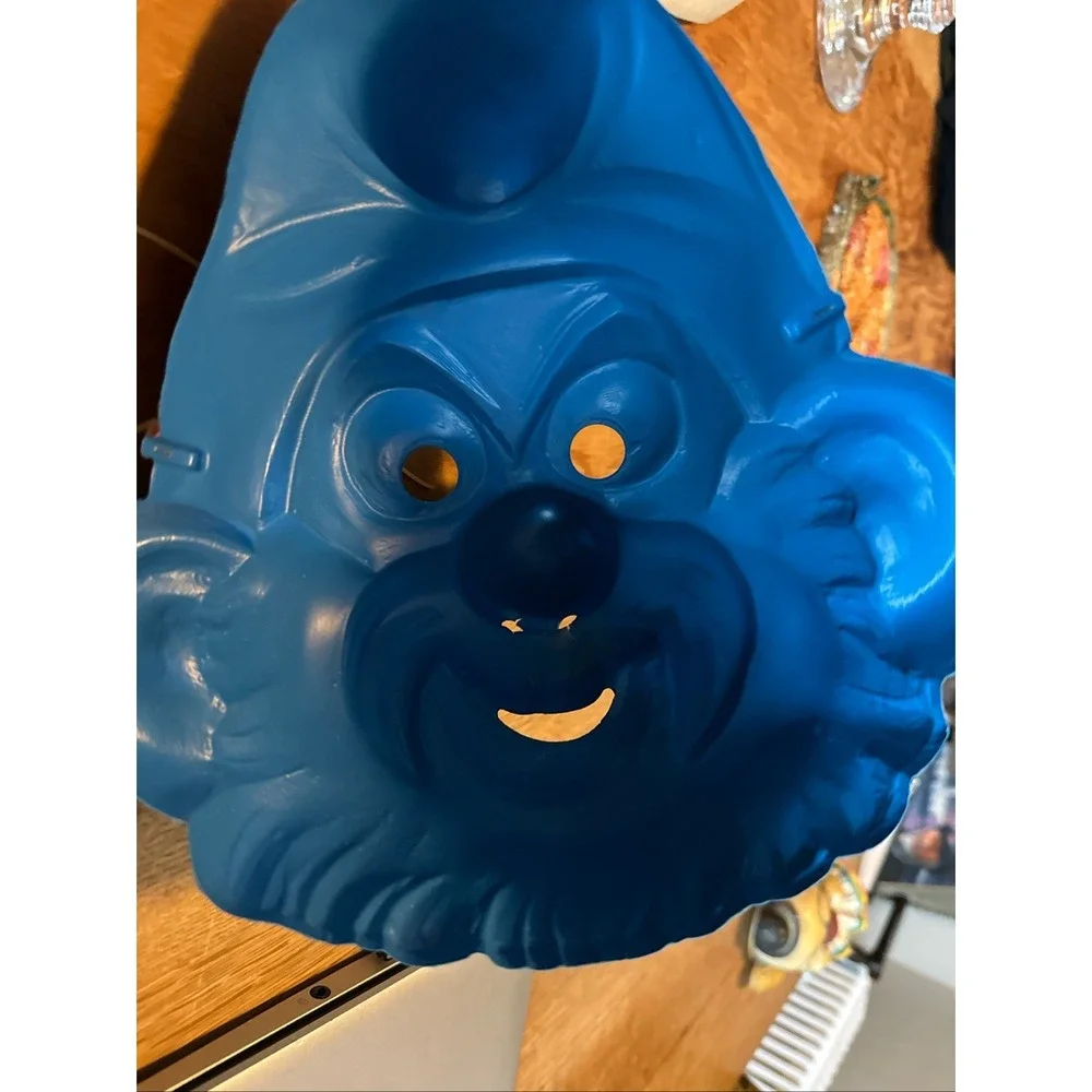 Lot Of 2 Vintage 1970's French Cesar Smurf Masks 